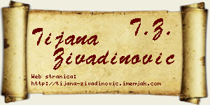Tijana Živadinović vizit kartica